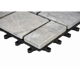 thumbnail of Steentegel HWC-K70, vloertegel insteektegel balkon/terras natuursteen, 11x elk 30x30cm = 1m² ~ donkergrijs