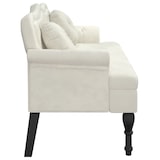 thumbnail of vidaXL Sitzbank mit Kissen Creme 120,5x65x75 cm Samt