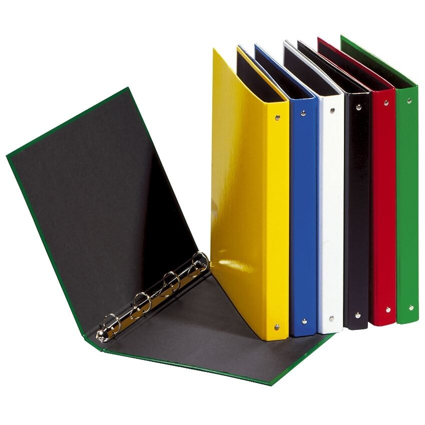 Pagna® 20405-01 Ringbuch Basic Colours - A5, 4-Ring, Ring-Ø 25mm, schwarz