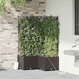 thumbnail of vidaXL Gartenpflanzer Braun 80 x 80 x 142 cm Stahl