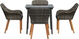 thumbnail of vidaXL 5-teiliges Garten-Essgruppe Grau Poly-Rattan