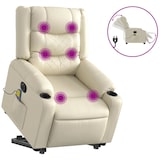 thumbnail of vidaXL Massagesessel mit Aufstehhilfe Elektrisch Creme Kunstleder