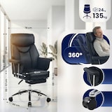 thumbnail of Bürostuhl Dahra Echtleder schwarz