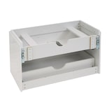 thumbnail of Premium Waschbeckenunterschrank HWC-D16, Waschtischunterschrank Waschtisch Badmöbel, hochglanz 90cm ~ weiß