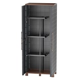 thumbnail of Armoire à balais + 3 Etagères Amovibles Anthracite 68 x 37 x 169 cm - Placard à balais Charge 60kg Garage Buanderie ArtPlast