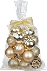 thumbnail of 16 Weihnachtskugeln Kunststoff 6cm bruchsicher & mit Glitzer Christbaumkugeln Weihnachtsbaum Deko Weihnachtsbaumkugeln Christbaumschmuck Champagner