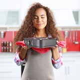 thumbnail of Relaxdays Springform quadratisch 3er Set, antihaftbeschichtet, eckige Kuchenform, Carbonstahl, 24, 26 & 28 cm, anthrazit