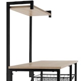 thumbnail of tectake Etagère de cuisine Crawley réglable en hauteur 90x40x131,5cm - Bois clair industriel, Chêne Sonoma -404755
