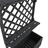 thumbnail of Canteiro elevado HWC-P69, plantador/caixa de flores plantador treliça prateleira treliça madeira FSC® 177x77x33cm ~ cinzento antracite