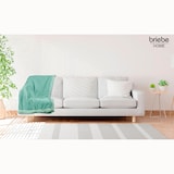 thumbnail of Briebe SC4212-2215 Manta Sofá Invierno Sedalina Lisa y Borreguito Polar Sherpa 130x160 cm Calentita Gruesa Suave, Verde