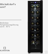 thumbnail of Klarstein Shiraz 14 Slim Uno Weinkühlschrank 14 Flaschen 5 - 18 °C Touch-Control Schwarz