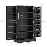 thumbnail of HOMCOM armario de cocina armario despensa cocina con 2 puertas y 16 estantes alacena moderna con estantes ajustables 60x30x104 cm negro