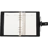 thumbnail of bind Notizbuch A6 Lederimitat schwarz Druckknopfschnalle liniert Einlage Lineal Notizblock Etui 16800