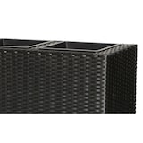 thumbnail of METRO PROFESSIONAL Fioriera / divisorio con 3 inserti per piante Barbados, rattan sintetico, nero