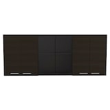 thumbnail of Armário de parede de cozinha com vidro 150 em melamina, com várias portas