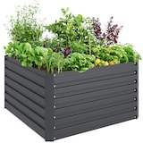 thumbnail of tectake Hoge plantenbak Blomma, 540l, verzinkt, 100x100x56cm - antraciet - 405624