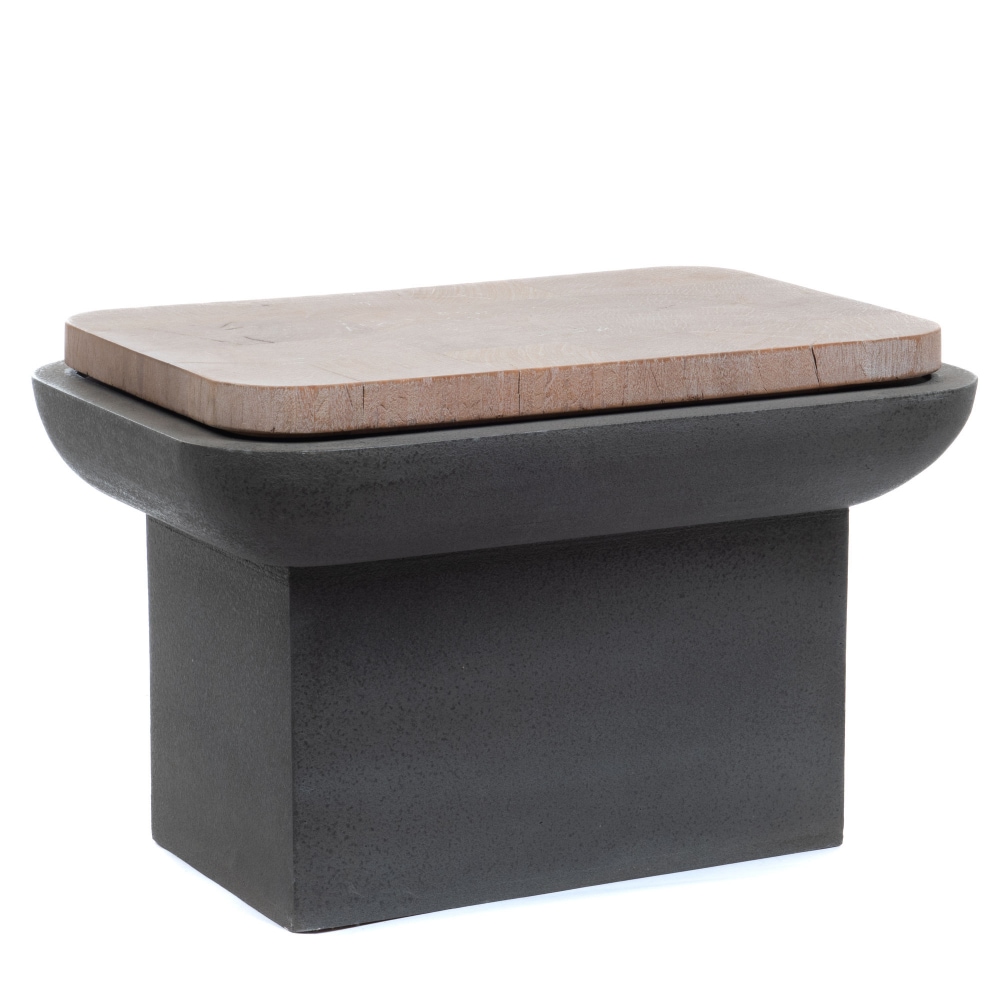 Sofaende aus Zement Bruno - Grau Rechteck Stein Amadeus 65x45 cm