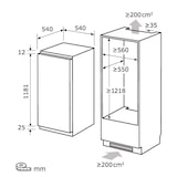 thumbnail of Exquisit Einbau-Vollraumkühlschrank EKS201-V-E-040E | Nutzinhalt: 199 L | Alarmfunktion | 4 Glasablagen | Ohne Gefrierfach