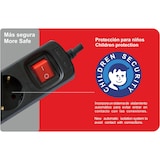 thumbnail of Regleta Enchufe con 5 Tomas con Interruptor, Negro, 5 Enchufes, Cable de 1,5 Metros, Protección Infantil, Toma de Tierra con protección sobretensiones