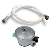 thumbnail of Tuyau Gaz Souple 2 mètres + Détendeur Propane Quick-On Valve 27mm Pack Flexible Gaz Pour Barbecue, Plancha Chauffage KEMPER
