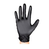 thumbnail of Guantes Nitrilo Negro Diamantados 8grs. Talla XL - 100 UDS