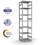 thumbnail of PROREGAL Fachbodenregal Stecksystem | Grundregal | HxBxT 300x75x60cm | 7 Ebenen | Fachlast 330 kg | Beidseitig nutzbar | Verzinkt