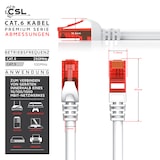 thumbnail of CSL Cat 6 Gigabit Ethernet LAN Kabel - mehrfach geschirmt - UTP Gigabit - 1000 Mbit/s - Patchkabel - Netzwerkkabel - 10m