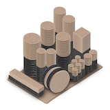 thumbnail of Filzgleiter Set 300 teilig selbstklebend schwarz beige mehrere Größen