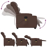 thumbnail of vidaXL Massagesessel mit Aufstehhilfe Elektrisch Braun Kunstleder