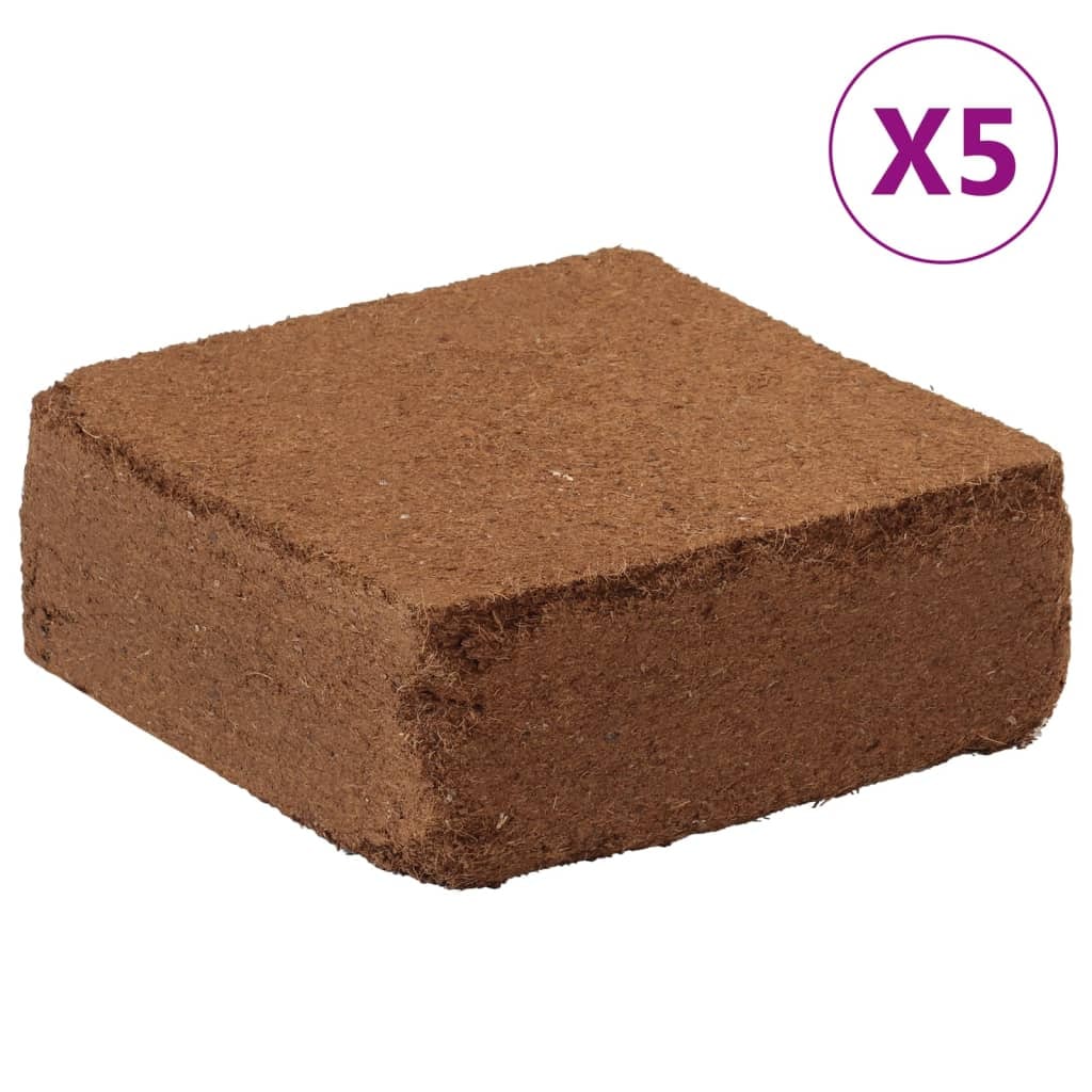 vidaXL Kokosvezelblokken 5 st 5 kg elk 25 kg totaal