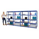 thumbnail of PROREGAL Mega Deal | 4x Schwerlastregal Slim Elephant M | HxBxT 180x90x60 cm | 5 Ebenen | Fachlast 350 kg | Blau | Stecksystem Lagerregal 4 Stk.