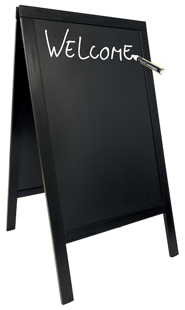 Securit® Duplo tableau de trottoir avec cadre en pin laqué