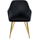 thumbnail of Chaise de salle à manger Cheryl Noir /Or