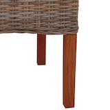 thumbnail of Lote de 6 sillas de comedor Silla de mimbre Silla M44, ratán Kubu ~ con cojín de asiento