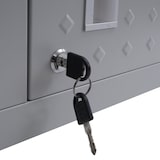 thumbnail of Armario de pared HWC-O52, armario de pared, acero con cerradura 77x77x31cm ~ gris claro