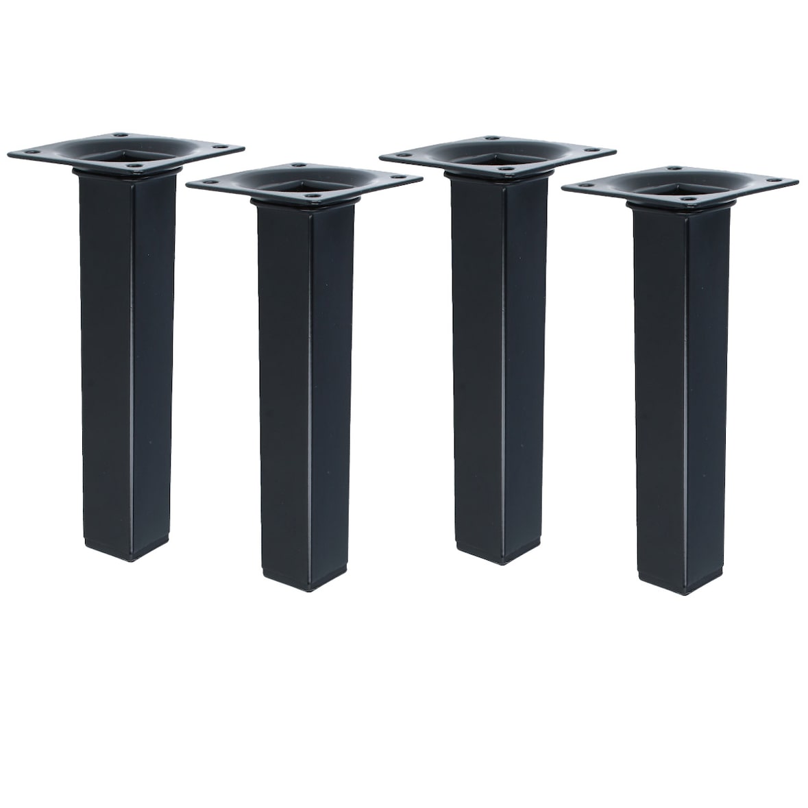 150mm Stilvolles 4er Set Möbelbeine Stützfüße Schwarz eckig Möbelfüße Sofafüße