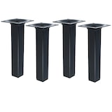 thumbnail of 150mm Stilvolles 4er Set Möbelbeine Stützfüße Schwarz eckig Möbelfüße Sofafüße