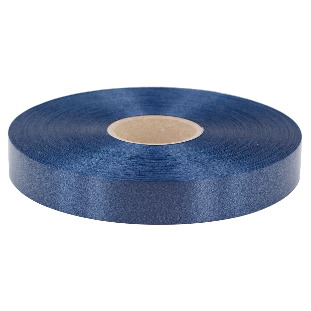 100m Geschenkband Ringelband 19mm - wasserfestes Kunststoff Dekoband Schleifenband Polyband zum Basteln von Weihnachtssternen Autoschleifen Dunkelblau