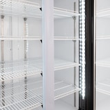 thumbnail of GastroHero Getränkekühlschrank ECO 630 mit Leuchtaufsatz, 2 Klapptüren, schwarz, LED-Innenbeleuchtung