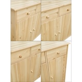 thumbnail of 90.50-25 Highboard Kommode Anrichte Kiefer Sideboard natur 3 Schubladen, 3 Türen