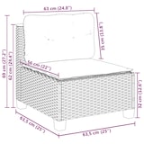 thumbnail of vidaXL 5-tlg. Garten-Sofagarnitur mit Kissen Schwarz Poly Rattan