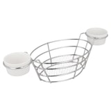 thumbnail of Cestas Ovais + 2 Recipientes  26X10X5,3 Cm Cromado Aço (6 Unidades)
