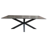 thumbnail of Tisch Almeria - 200 x 90 cm - gesinterter Stein hellgrau - Gestell Kreuz-Form