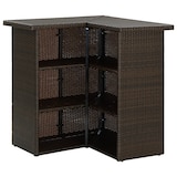 thumbnail of vidaXL Hoek bartafel bruin 100x50x105 cm Poly Rotan