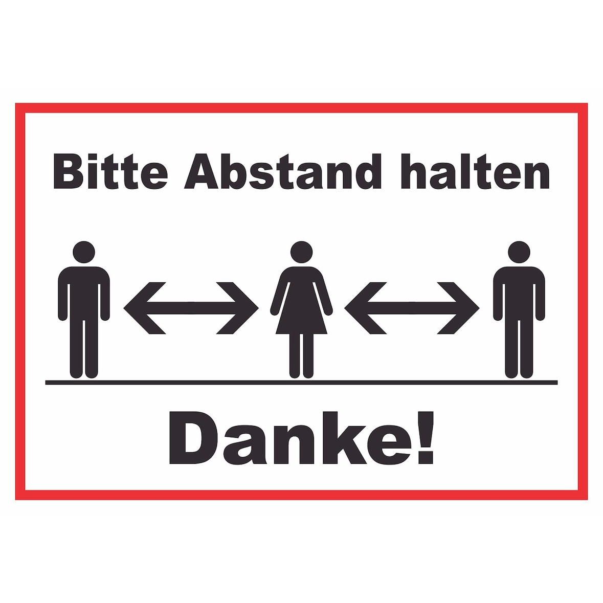 Bitte Abstand halten Schild A6 (105x148mm)