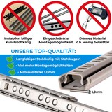 thumbnail of 2 Schubladenschienen EDELSTAHL Teilauszug 246mm Teleskopschiene Kugelführung Schubladenauszug