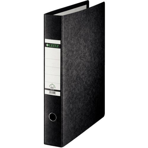 Leitz 180° Ordner Breit DIN A3 80 mm Schwarz 2 Ringe 1072 Hartpappe Wolkenmarmor Hochformat
