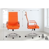 thumbnail of Sedia ufficio Kolumbus in similpelle arancione