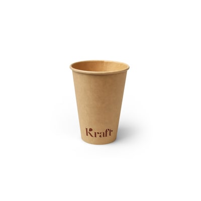 Kraft, Sausbakjes / koffiebekers 180 ml, karton Ø 7 x 9,2 cm bruin "Kraft"