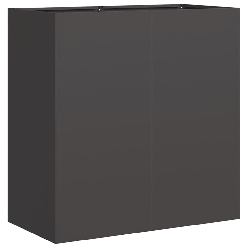 vidaXL Pflanzkübel Schwarz 80x40x80 cm Kaltgewalzter Stahl